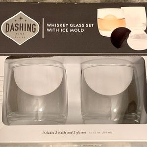 Whiskey Glass set with ice molds